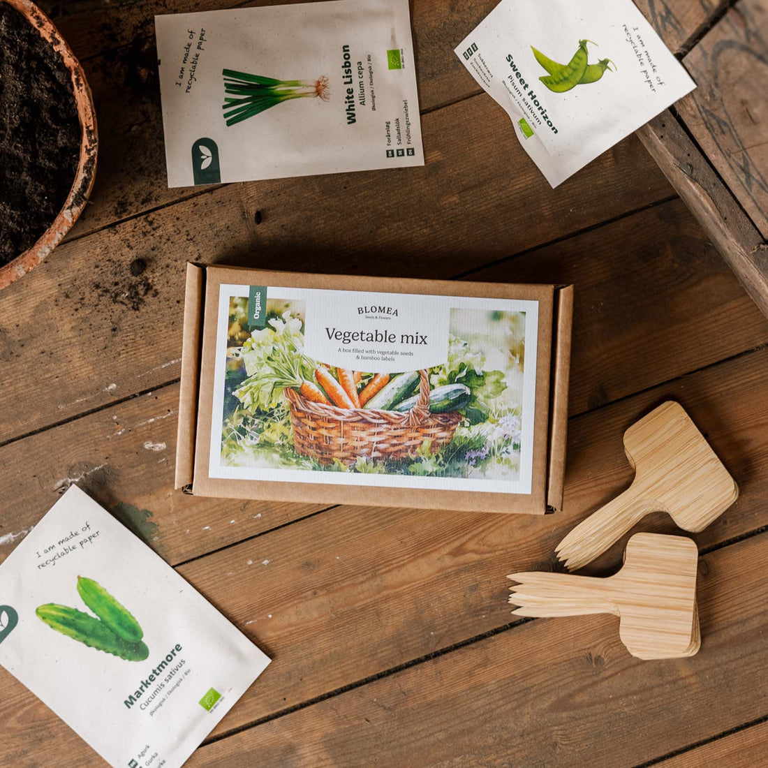 Grönsakslådan - 12 påsar ekologiska frön