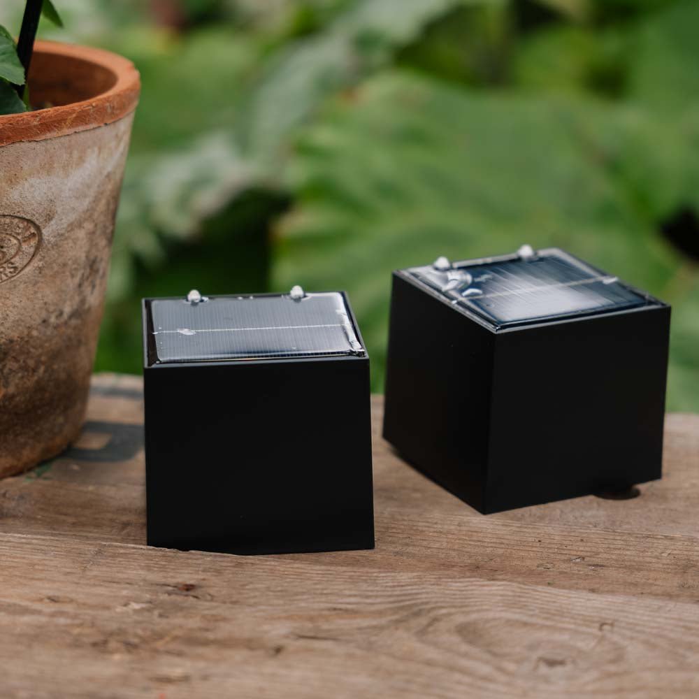 Cube up and down solar lampe 2 pak