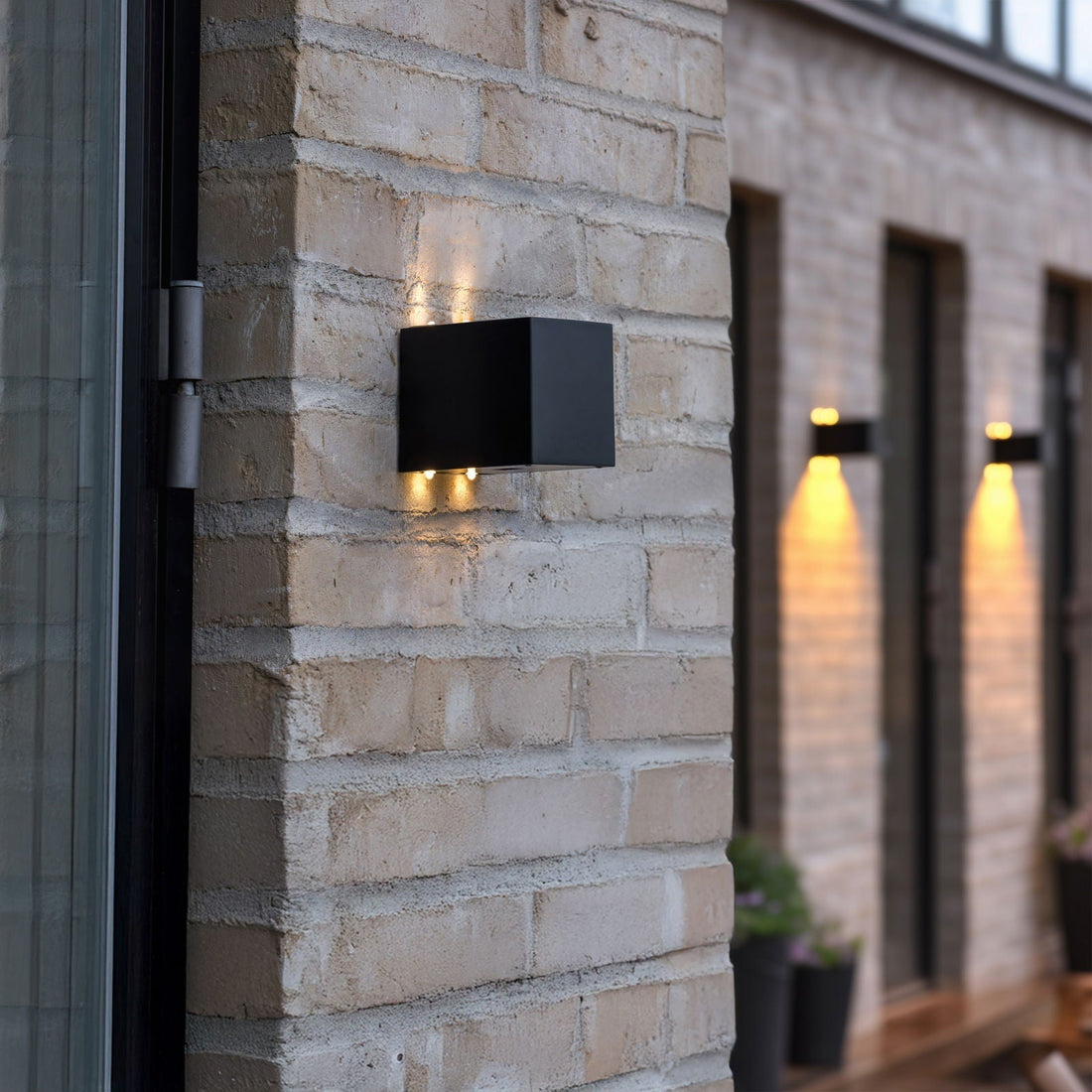 Cube up and down solar lampe - 2 stk