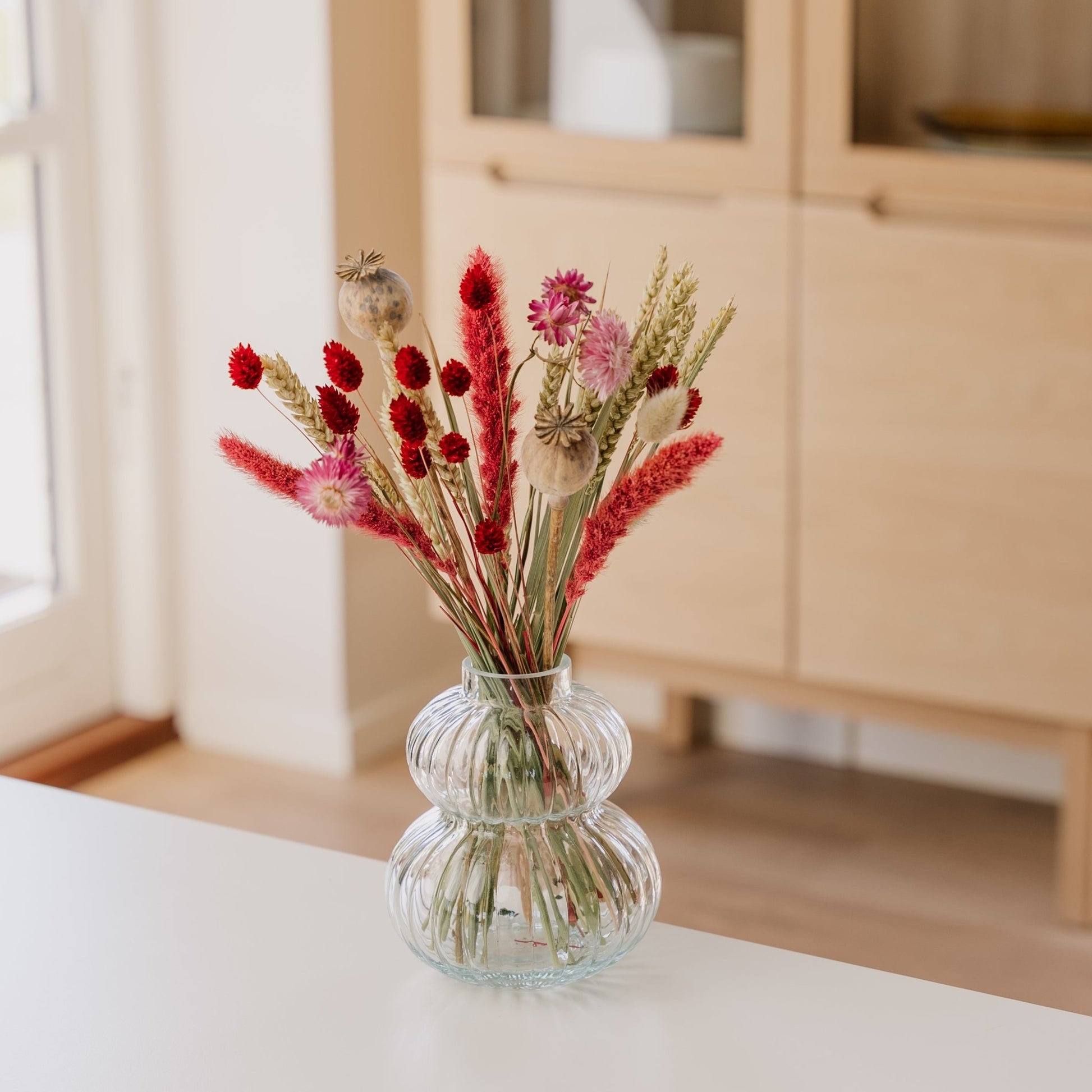 Evighetsbukett, Rosa, H: 35 cm