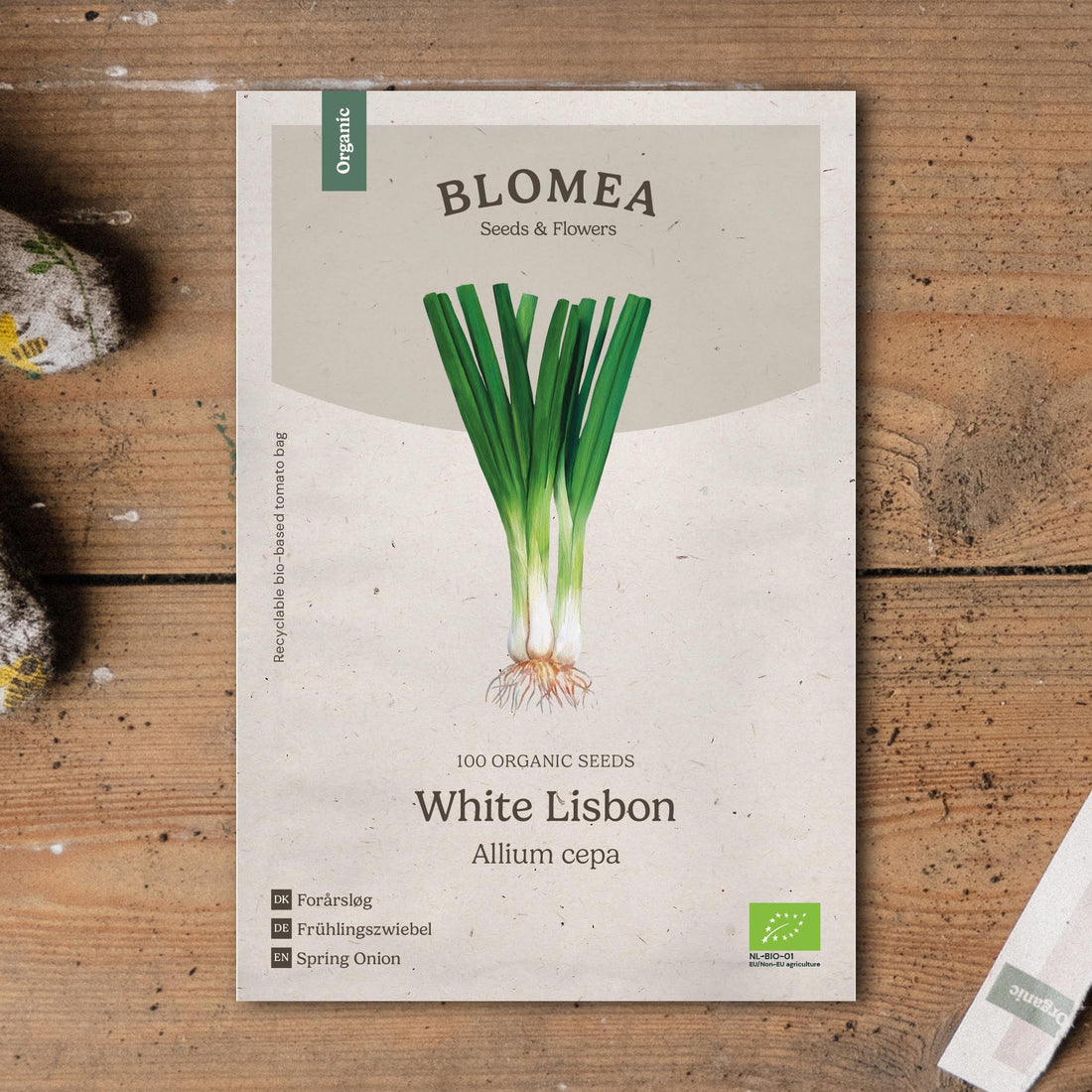 Salladslöksfrö 'White Lisbon' - 100 Ekologiska Frön