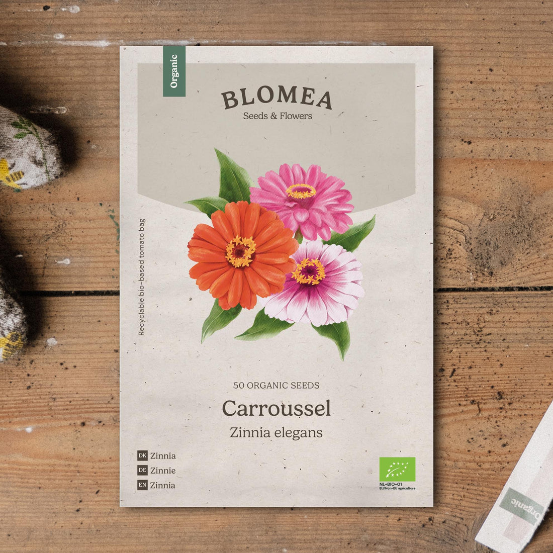 Zinnia frö 'Carroussel' - 50 Ekologiska Frö