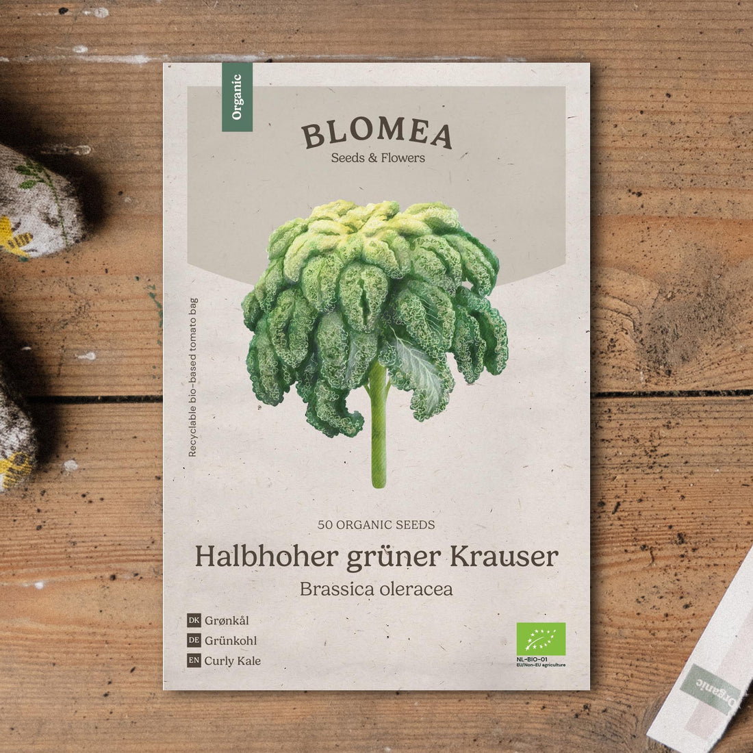 Grönkål frö 'Halbhoher grüner Krauser' - 50 Ekologiska Frön