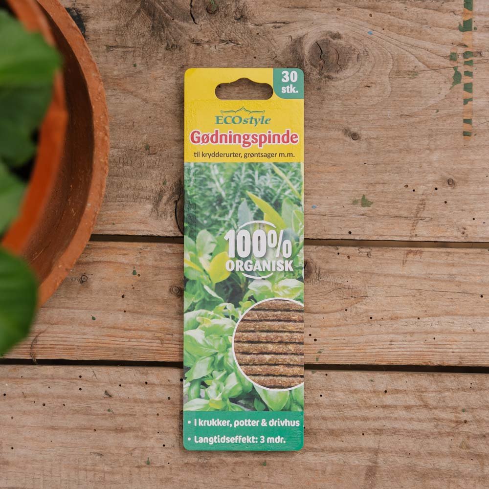Krydderurte gødningspinde 30 stk.