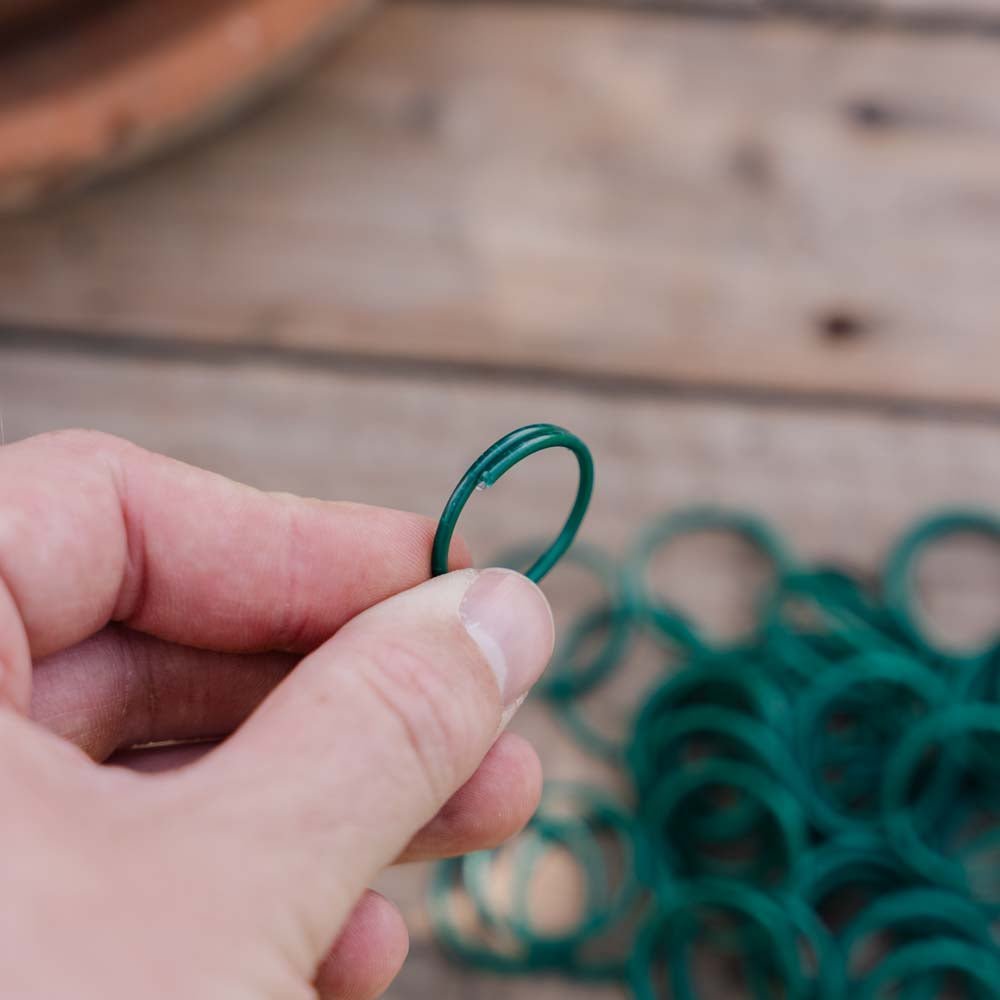 PVC belagda planteringsringar, 3 st.