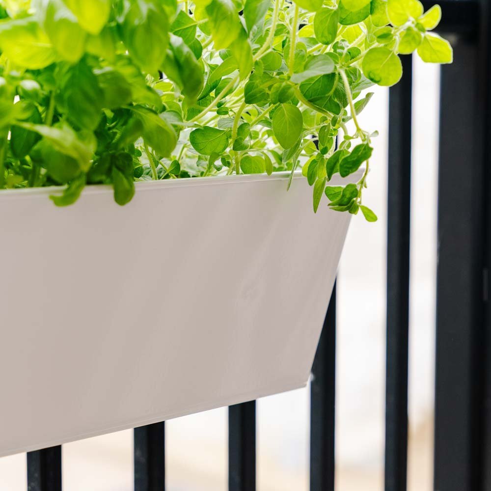 Rektangulär balkonglåda, L: 40 cm B: 16 cm H: 16 cm