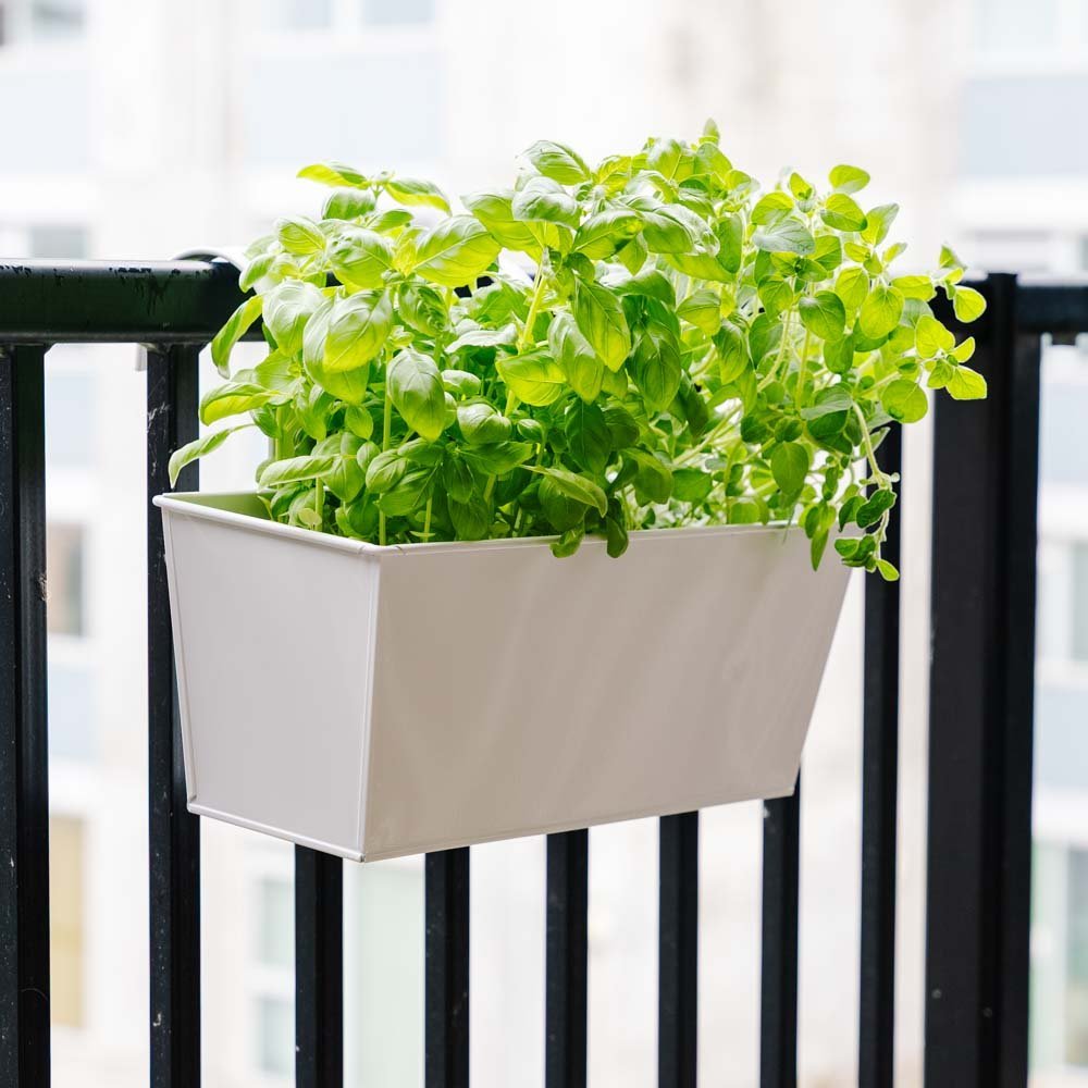 Rektangulär balkonglåda, L: 40 cm B: 16 cm H: 16 cm