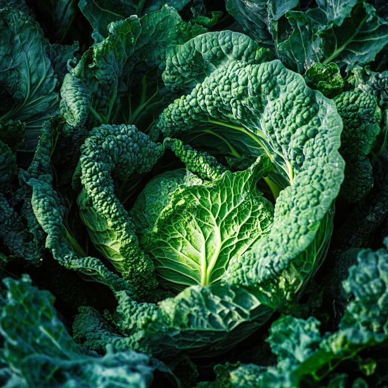 Savoykål frö 'Dunkelgrüner Putjes' - 40 Ekologiska Frö