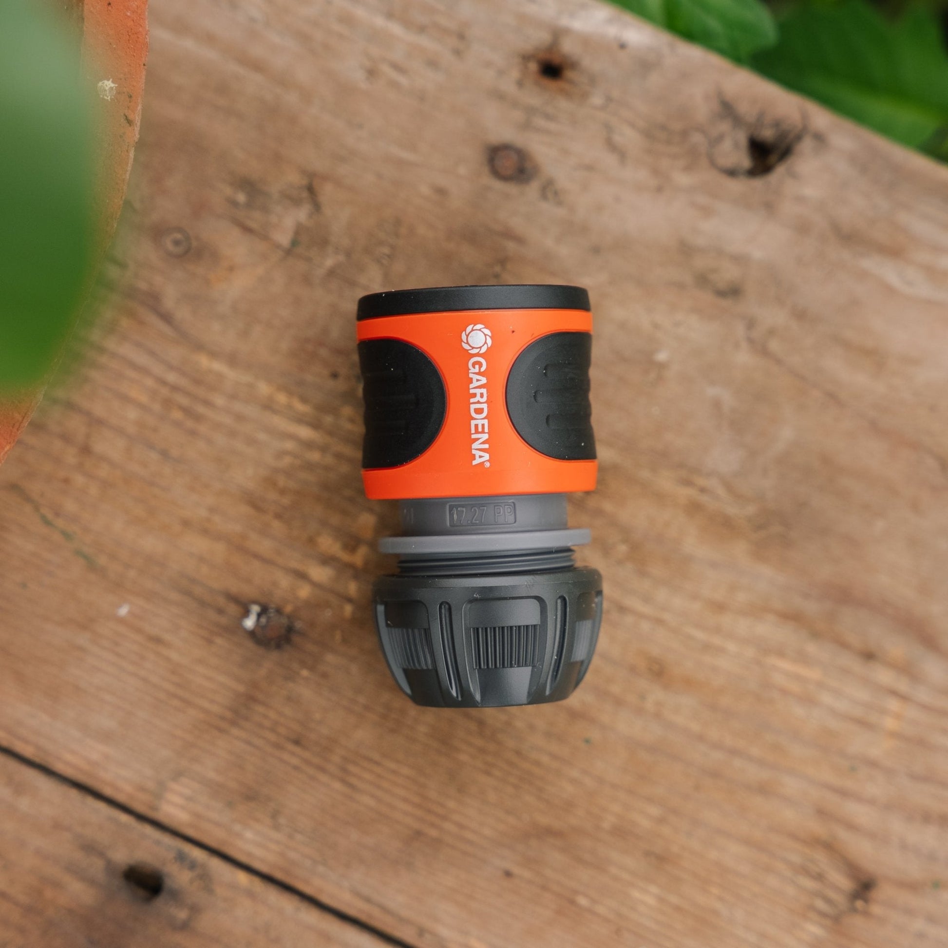 Slangekobling m. vandstop 1/2"