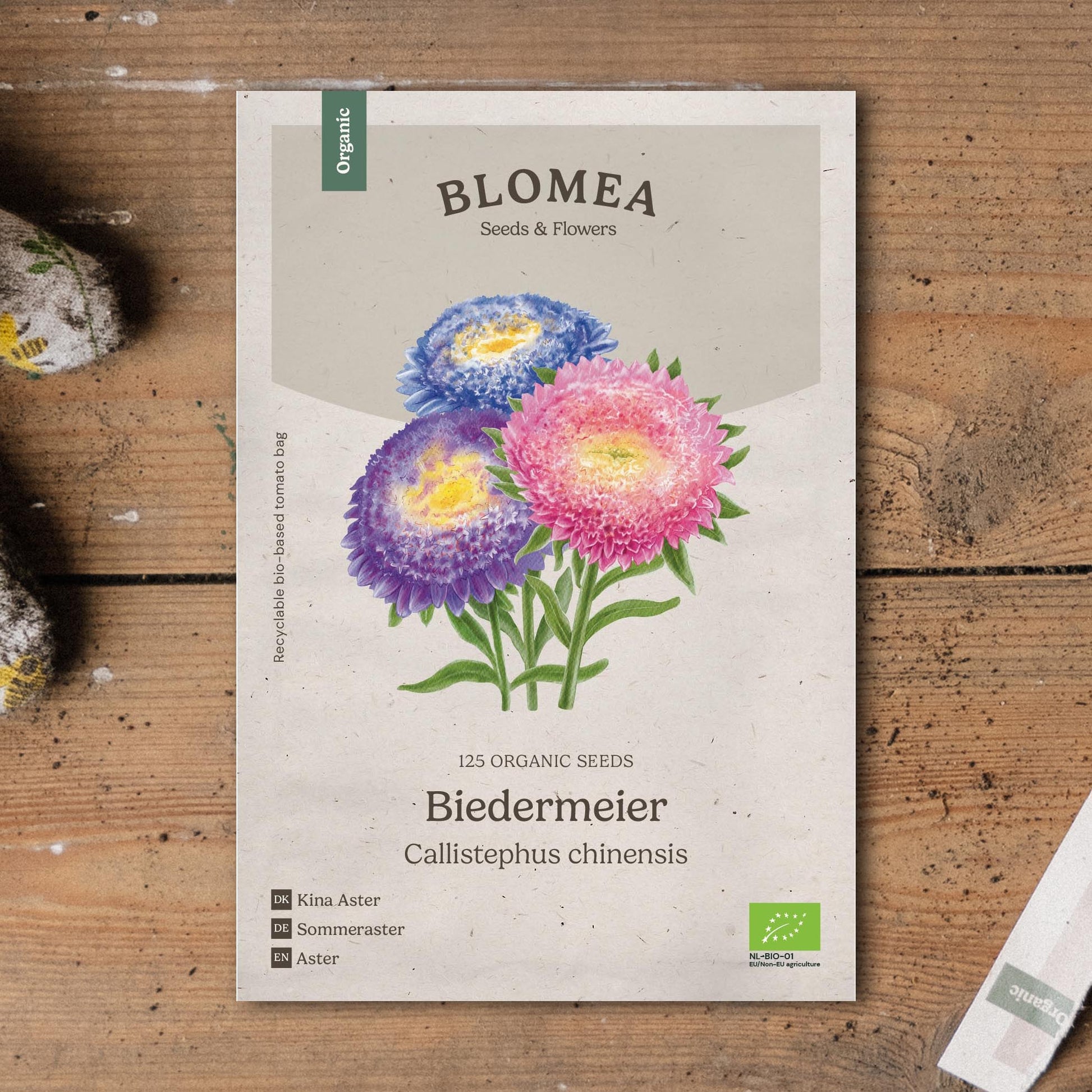 Sommaraster frö 'Biedermeier' - 125 Ekologiska Frö