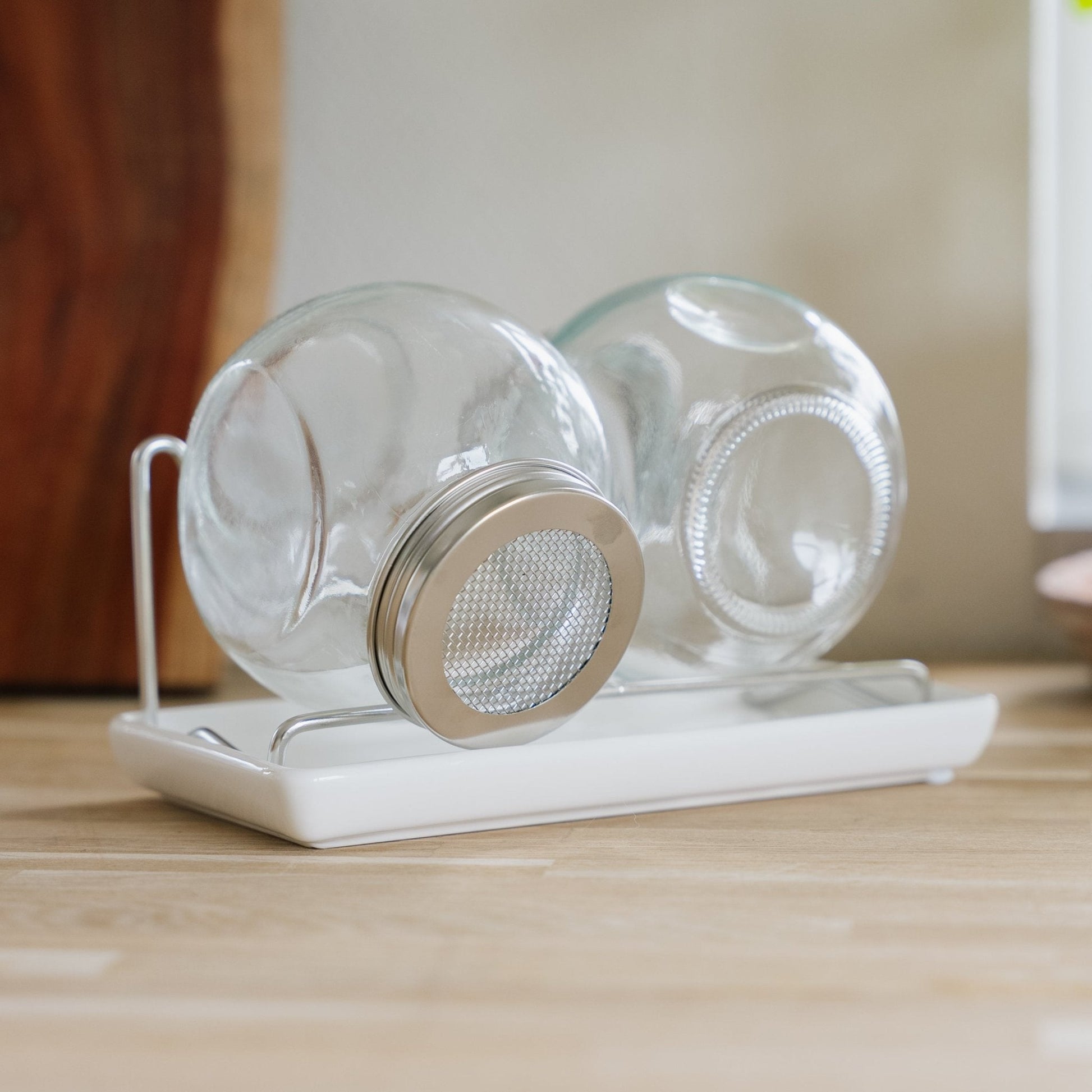 Spireglas sæt med bakke