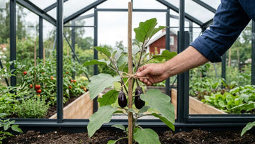 Binda upp aubergine