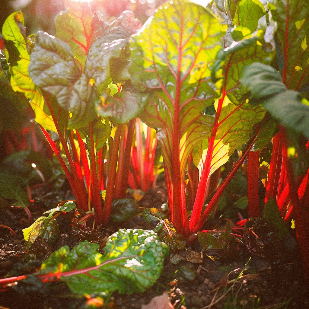 Bladbede frø 'Rhubarab chard' - 80 Økologiske Frø