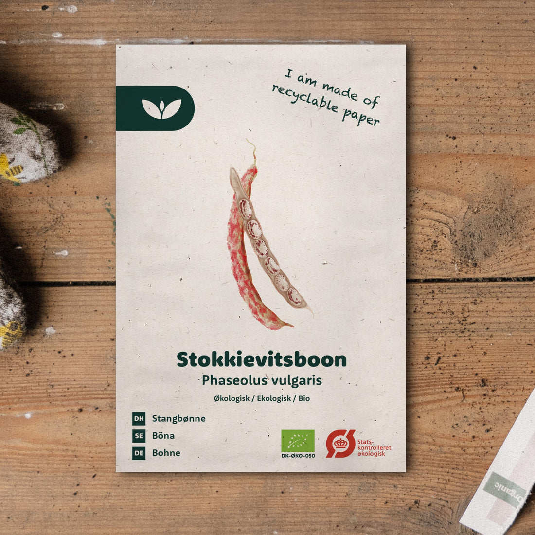 Stangbønnefrø 'Stokkievitsboon' - 8 Økologiske Frø