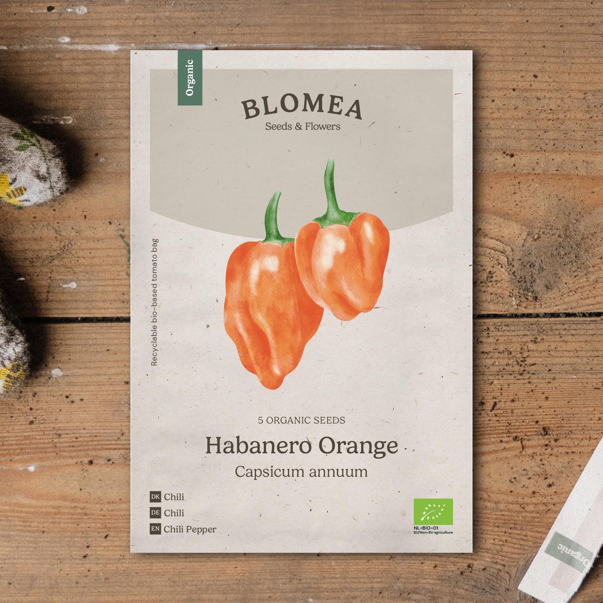 Chilifrø 'Habanero Orange' - 5 Økologiske Frø