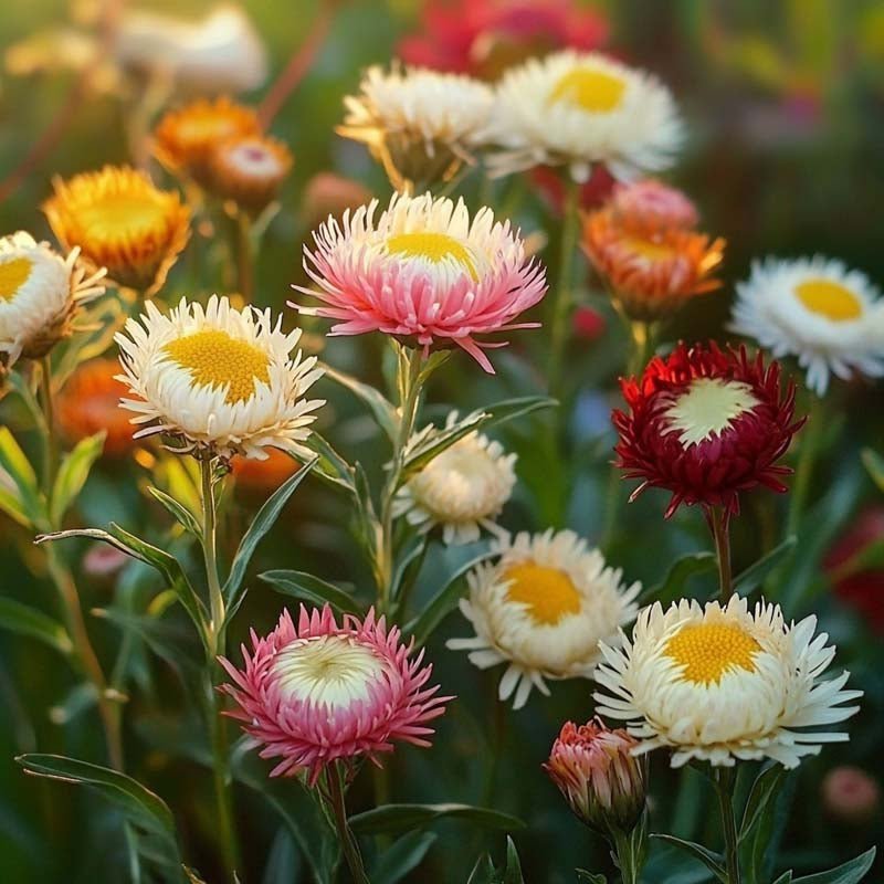 Jätteeternell frö 'Tall Straw Flower' - 200 Ekologiska Frön