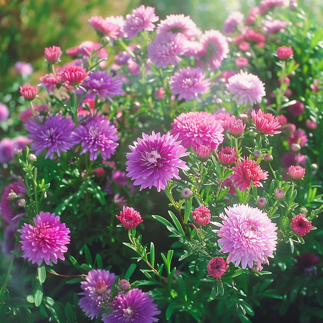 Kina Aster Frø 'Dobbeltblomstret' - 125 Økologiske frø