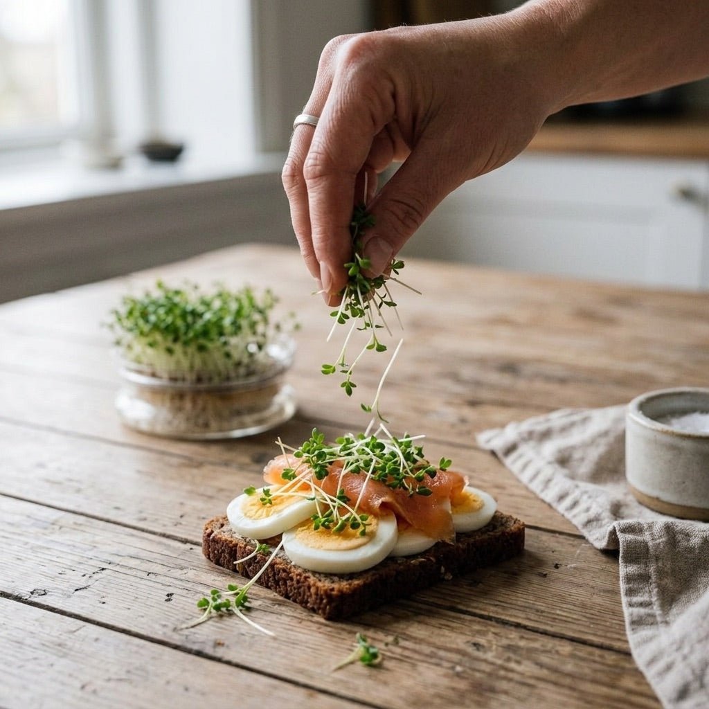 Mikrogrönt frö 'Smörgåskrasse' - 5500 Ekologiska frön