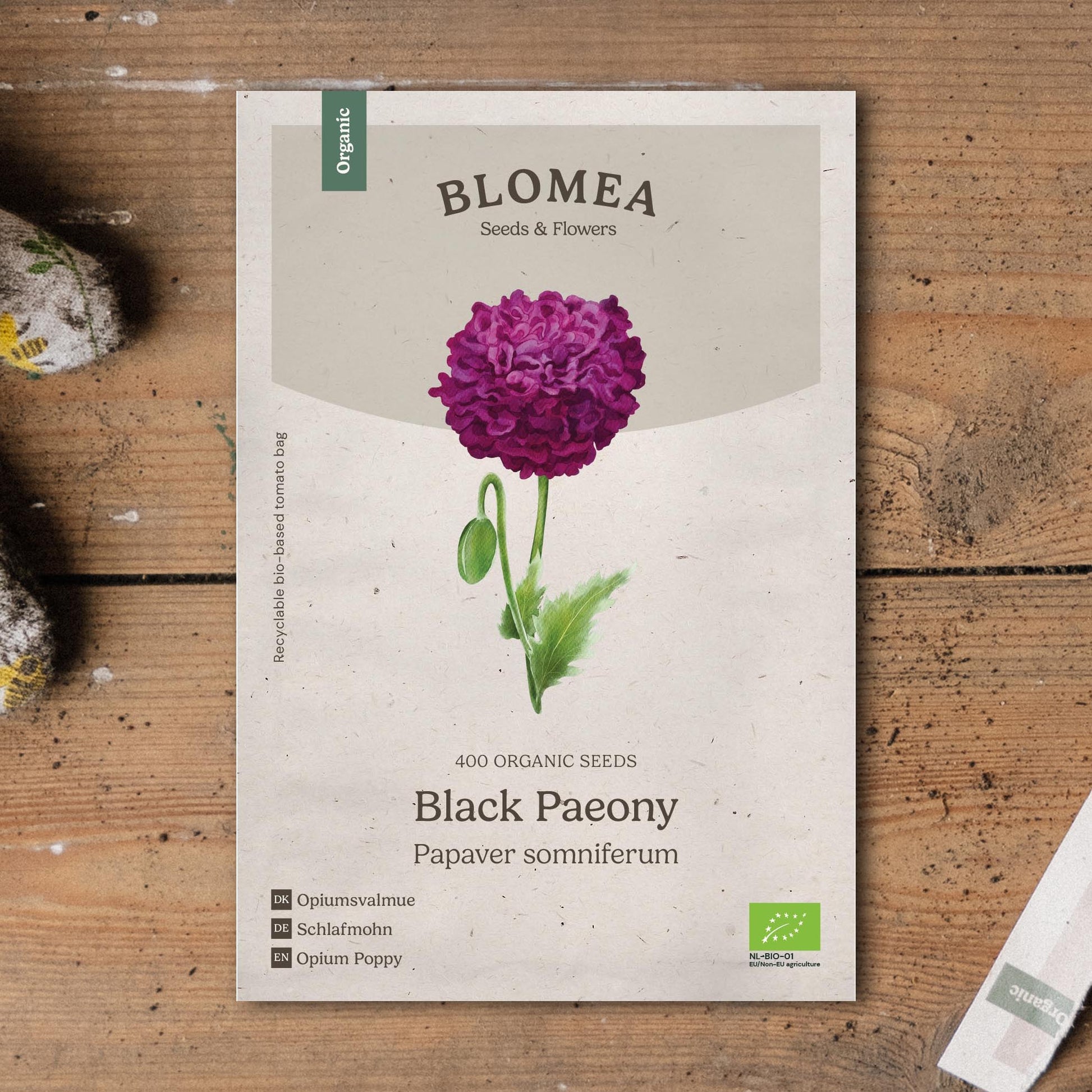 Opiumsvalmue frø 'Black Paeony' - 400 Økologiske Frø