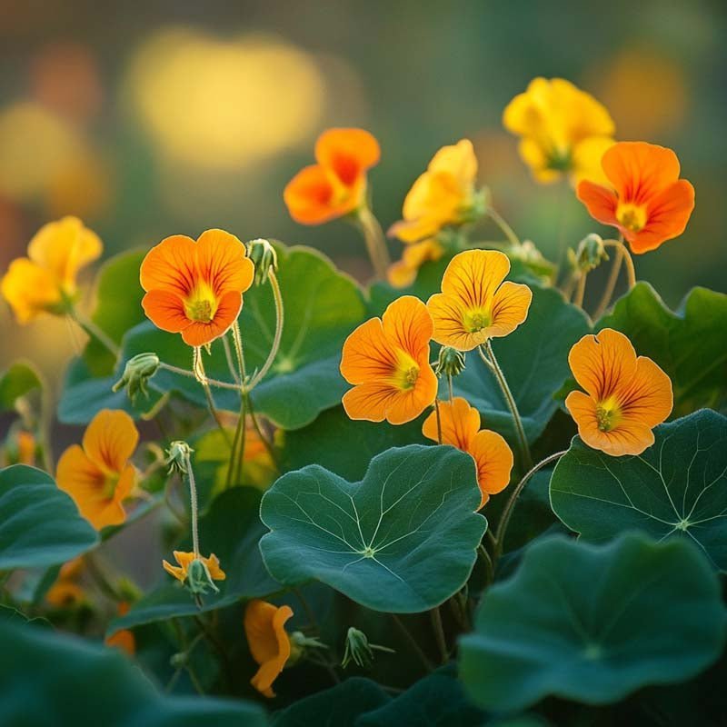 Slingerkrasse frö 'Garden Nasturtium, non - trailing' - 8 Ekologiska Frön