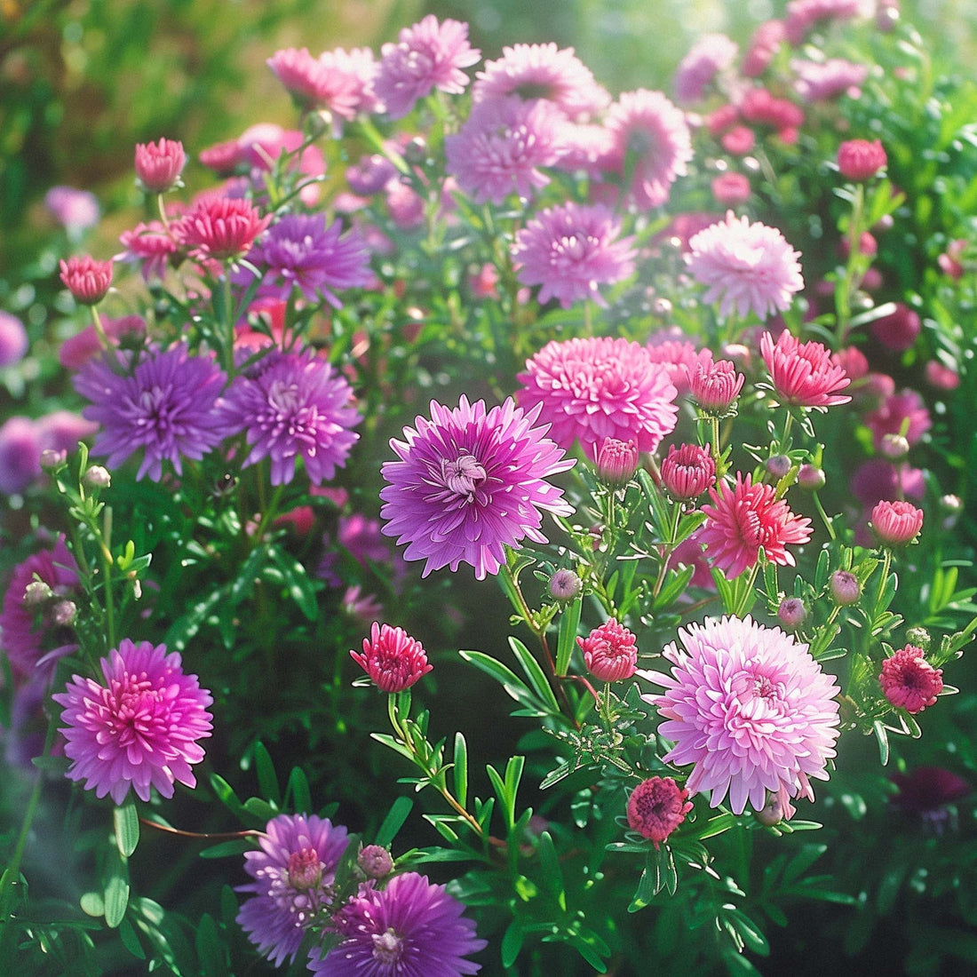 Sommaraster 'Dubbelblommig' - 125 Ekologiska Frön