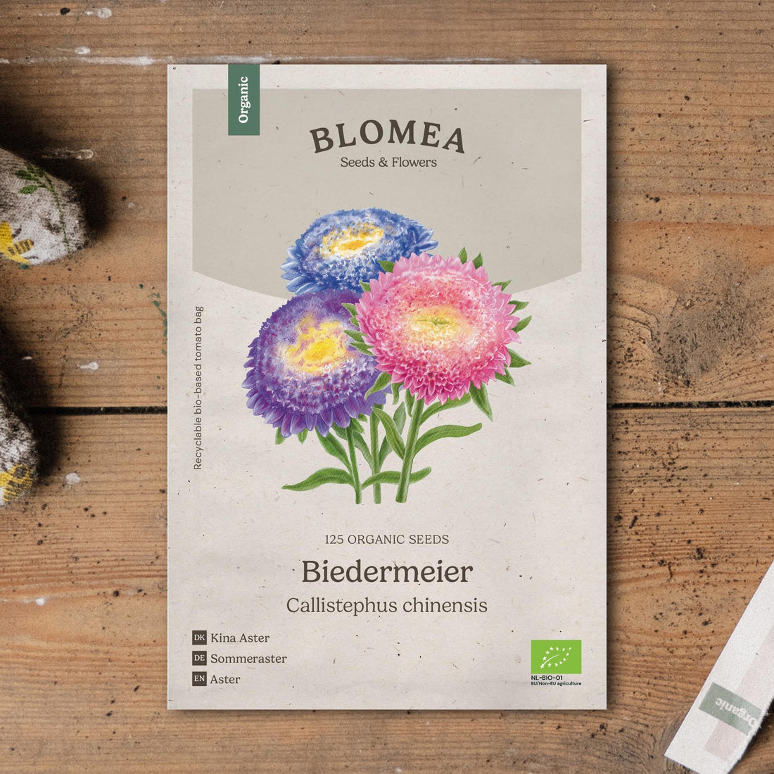 Sommaraster frö 'Biedermeier' - 125 Ekologiska Frö