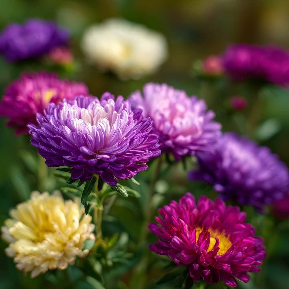 Sommaraster frö 'Biedermeier' - 125 Ekologiska Frö