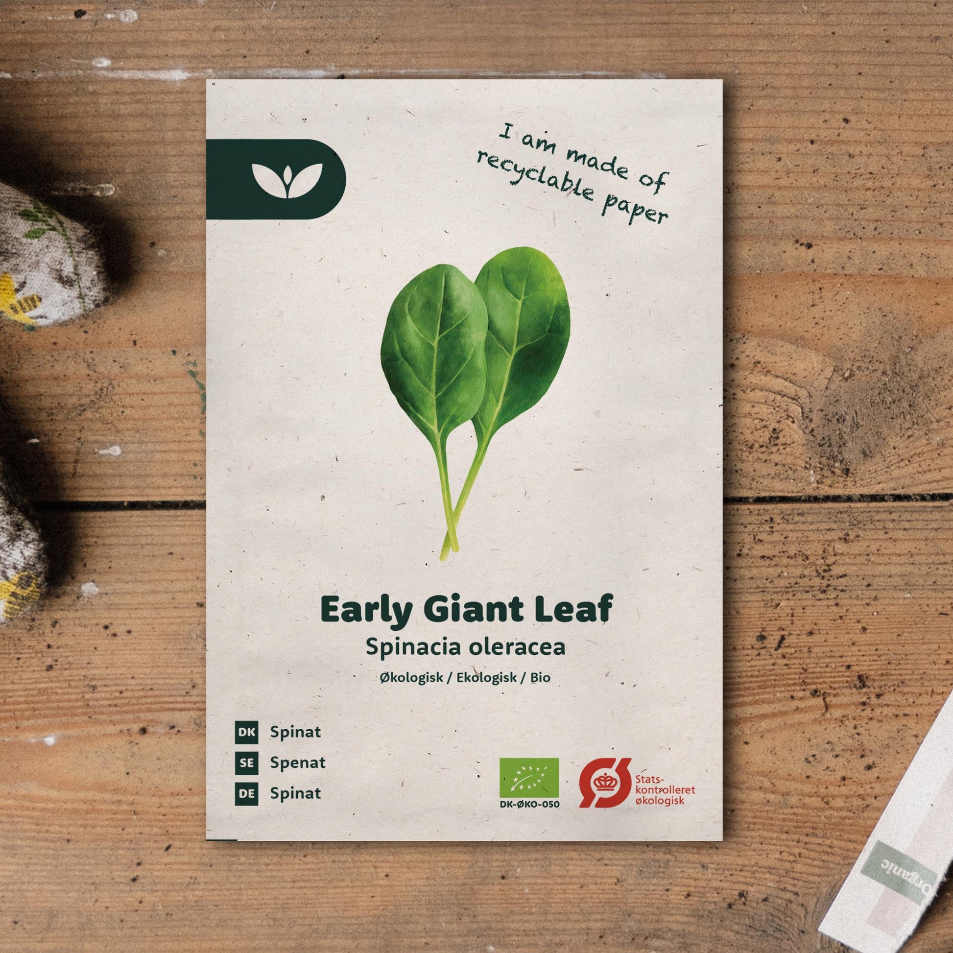 Spinat frø 'Early Giant Leaf' - 125 Økologiske Frø