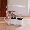 Vækstlampe med 2 potter, L: 22,5 cm B: 9 cm H: 28,5 cm